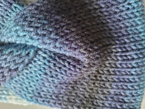 bow style headband,  blue ombre