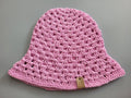 handmade crochet bucket hat,  pink/lilac,  cotton,  summer and beach hat,  festival hat,  holiday hat