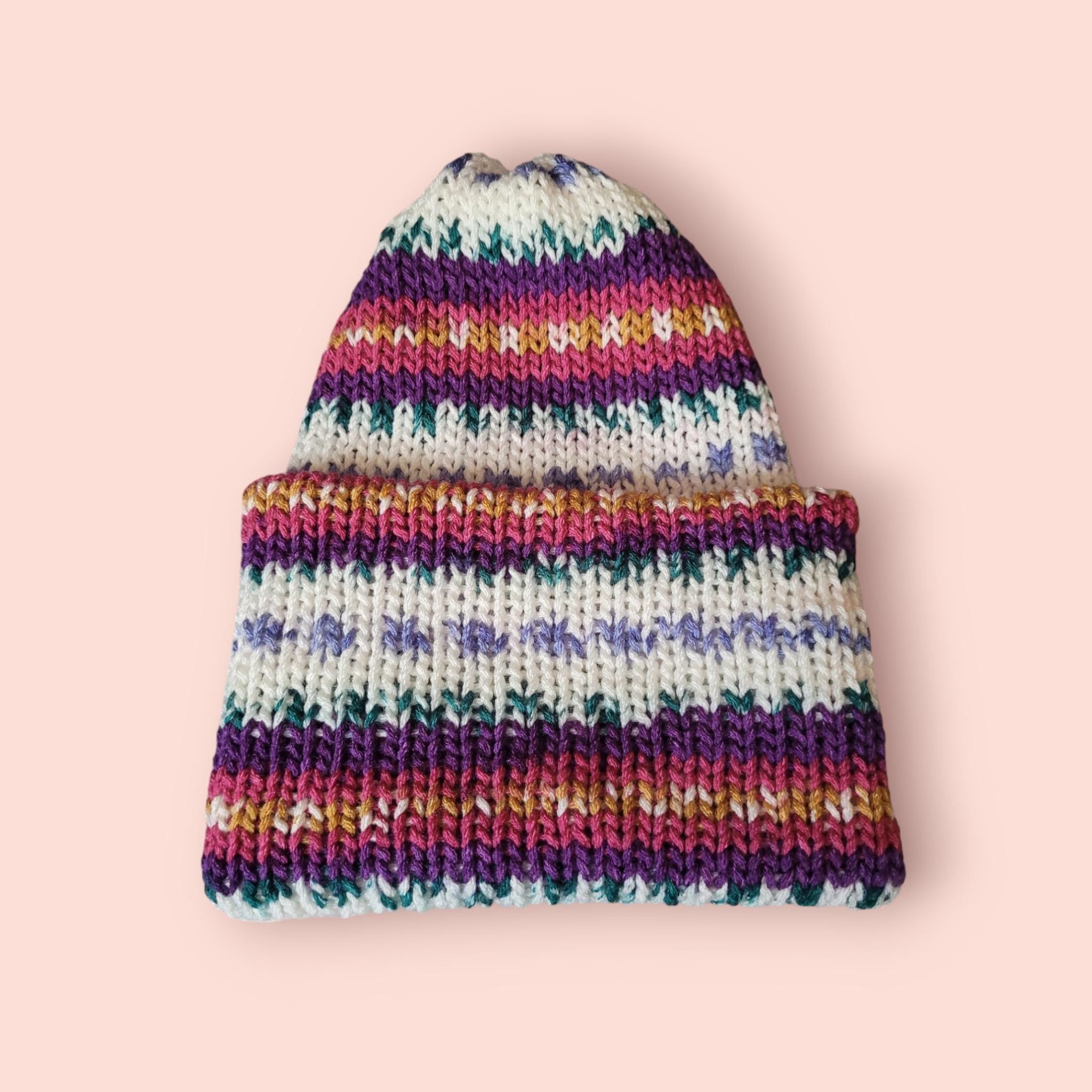 multicolour beanie hat