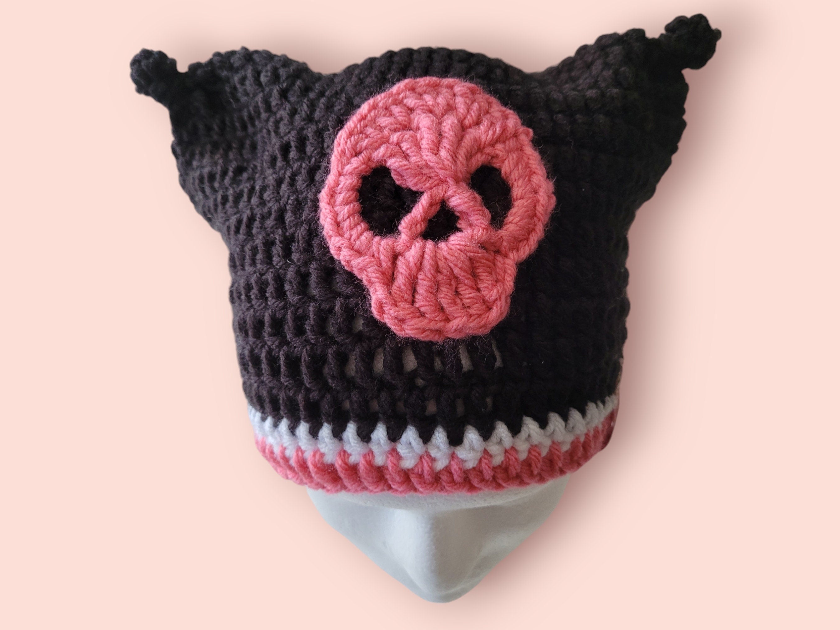 Anime inspired - Kuromi beanie hat