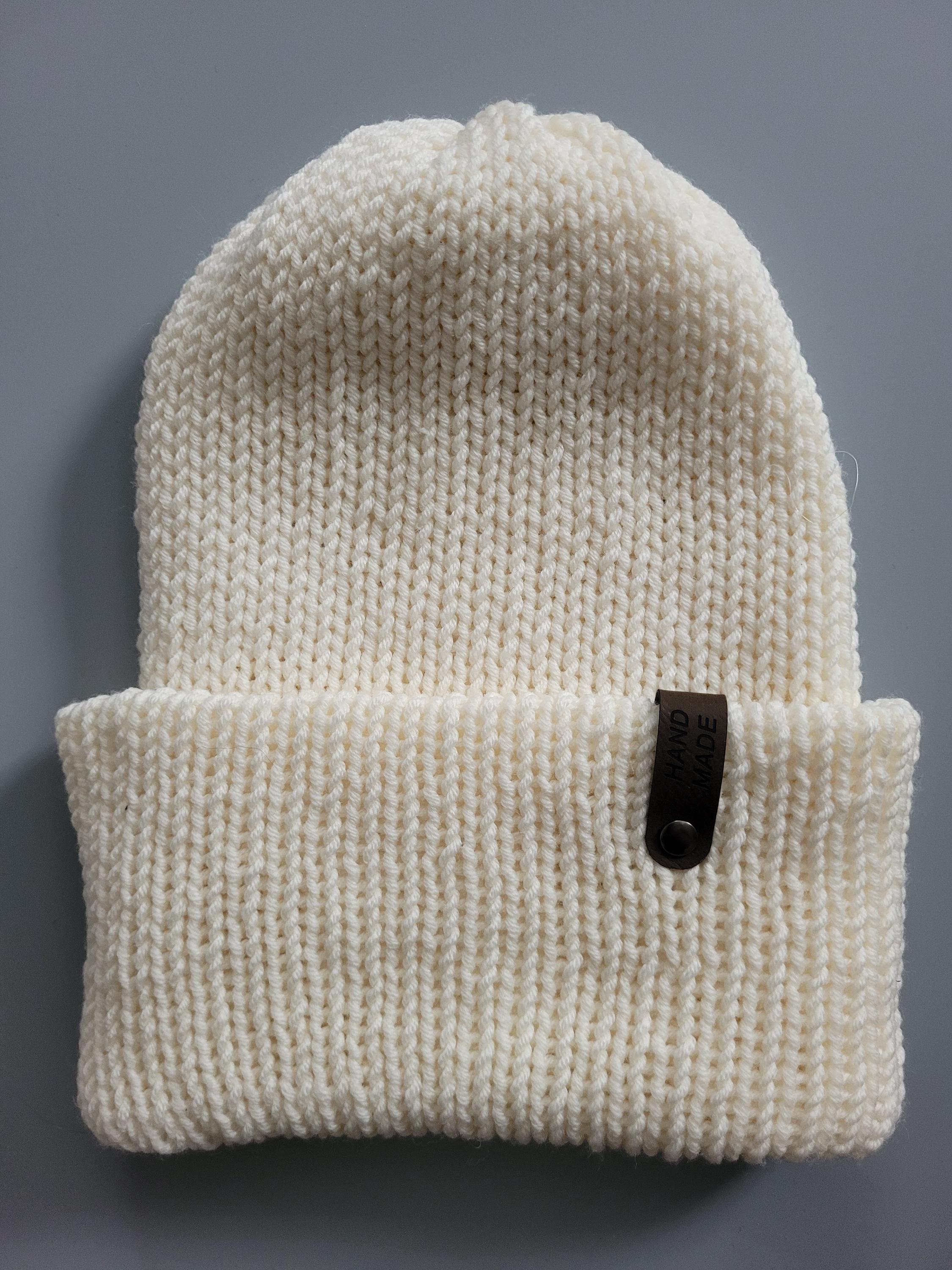 1-3 yo beanie hat,  pure merino wool,  cream