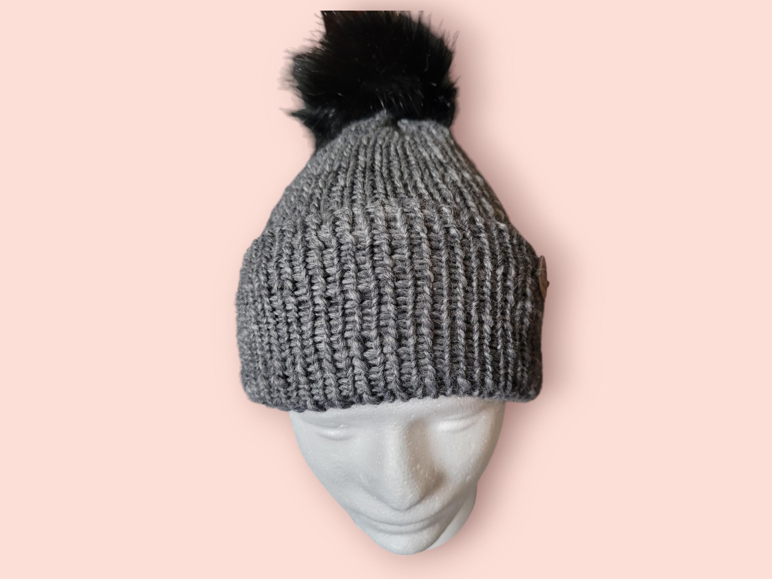 natural, organic alpaca wool beanie hat