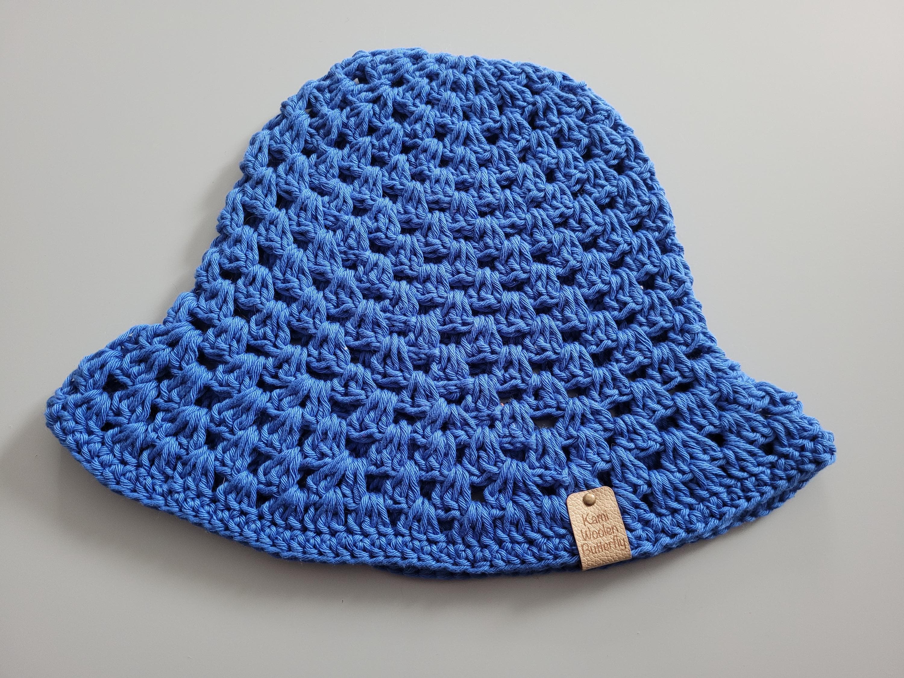 Royal blue hand made bucket hat,  festival hat,  summer hat