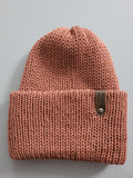1-3 yo beanie hat,  pure merino wool, rusty / brown