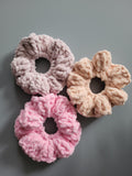 set of 3 scrunchies,  shades of pink