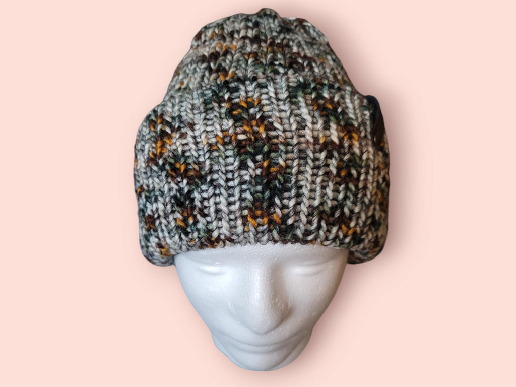 marble beanie hat with wool
