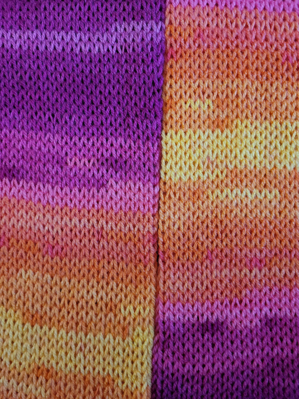 handmade leg warmers, ombre effect, orange to fuchsia, acrylic