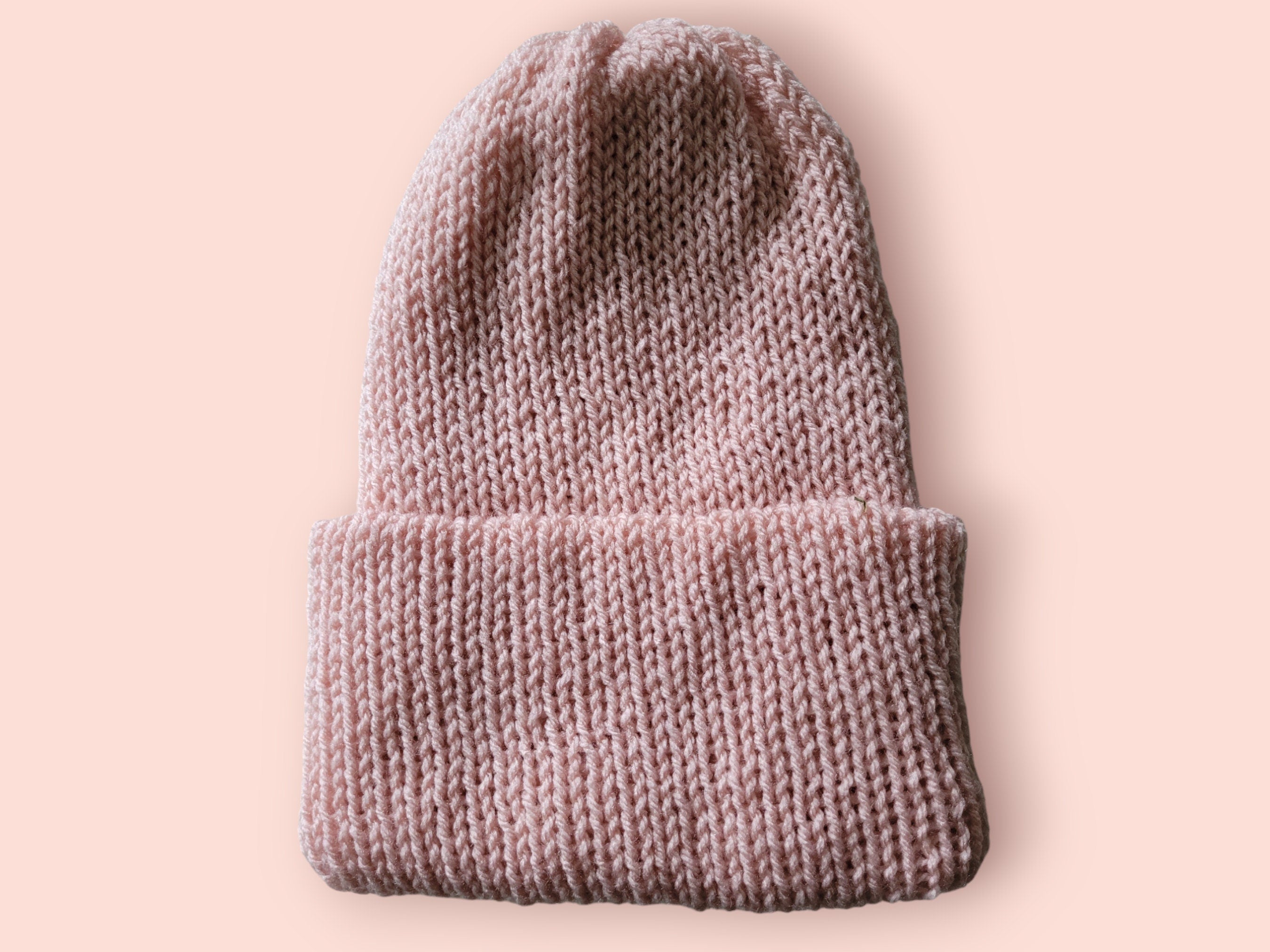 beanie hat vintage pink