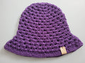 handmade crochet bucket hat,  purple/ dark orchid,  100% cotton,  festival hat,  beach hat, summer hat