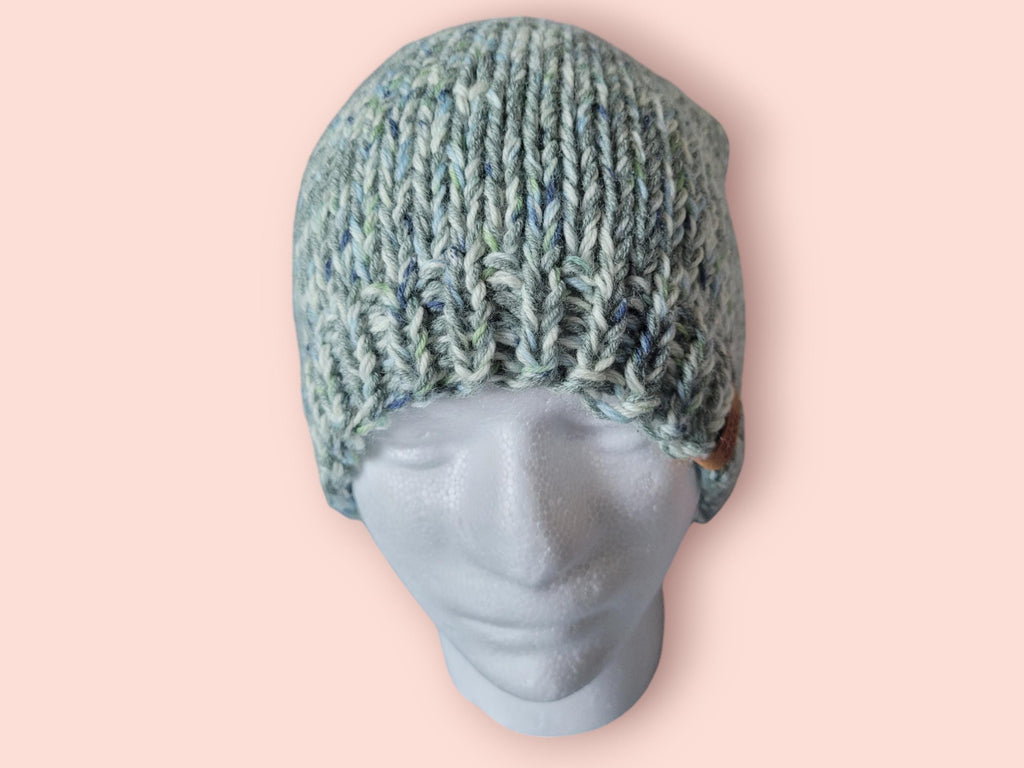 100% merino wool beanie hat made with organic merino wool, size XL