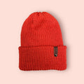 1-3 yo dark orange beanie hat, with wool, soft