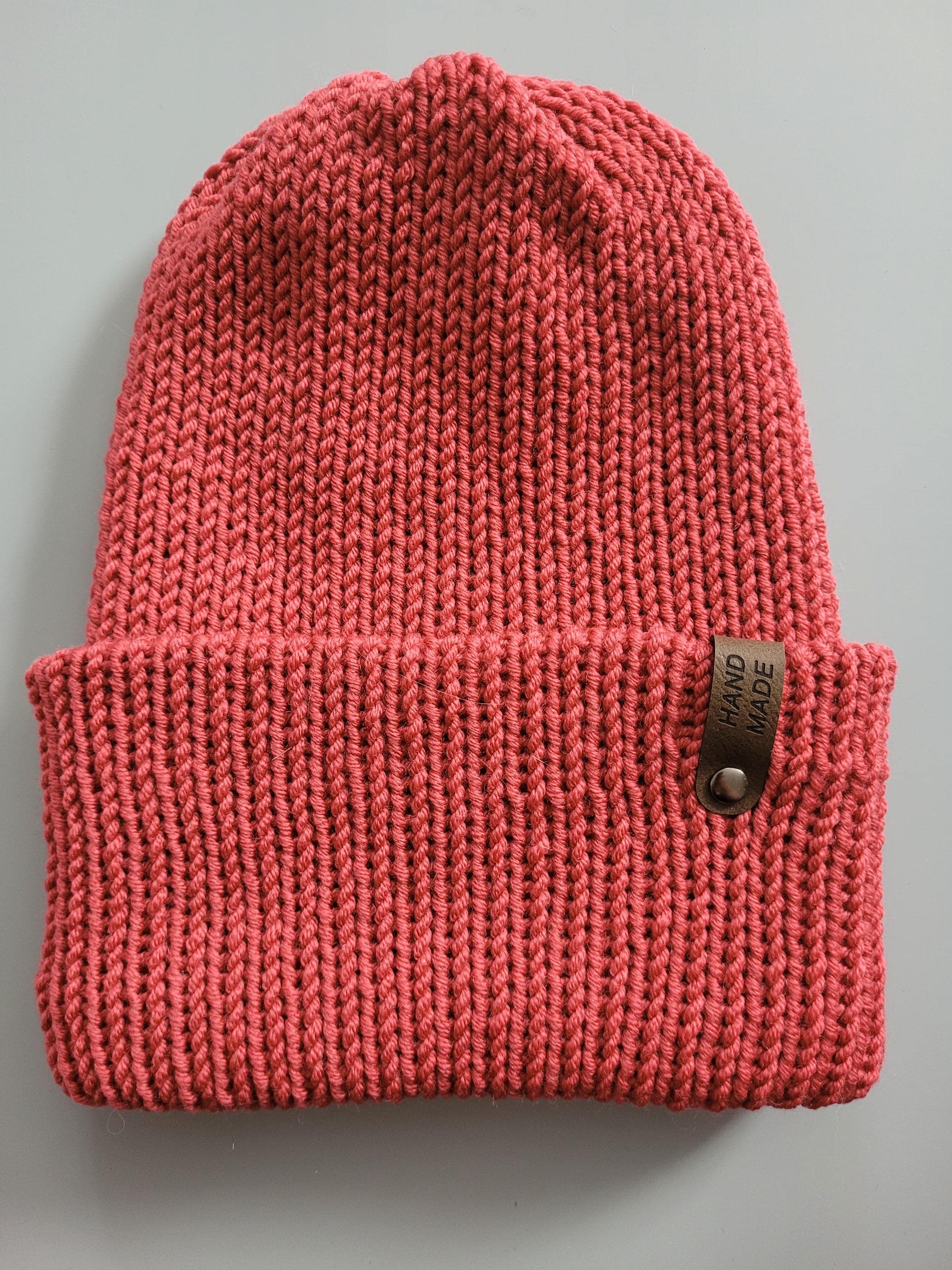 1-3 yo beanie hat,  pure merino wool,  red