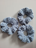set of 3 storm blue scrunchies