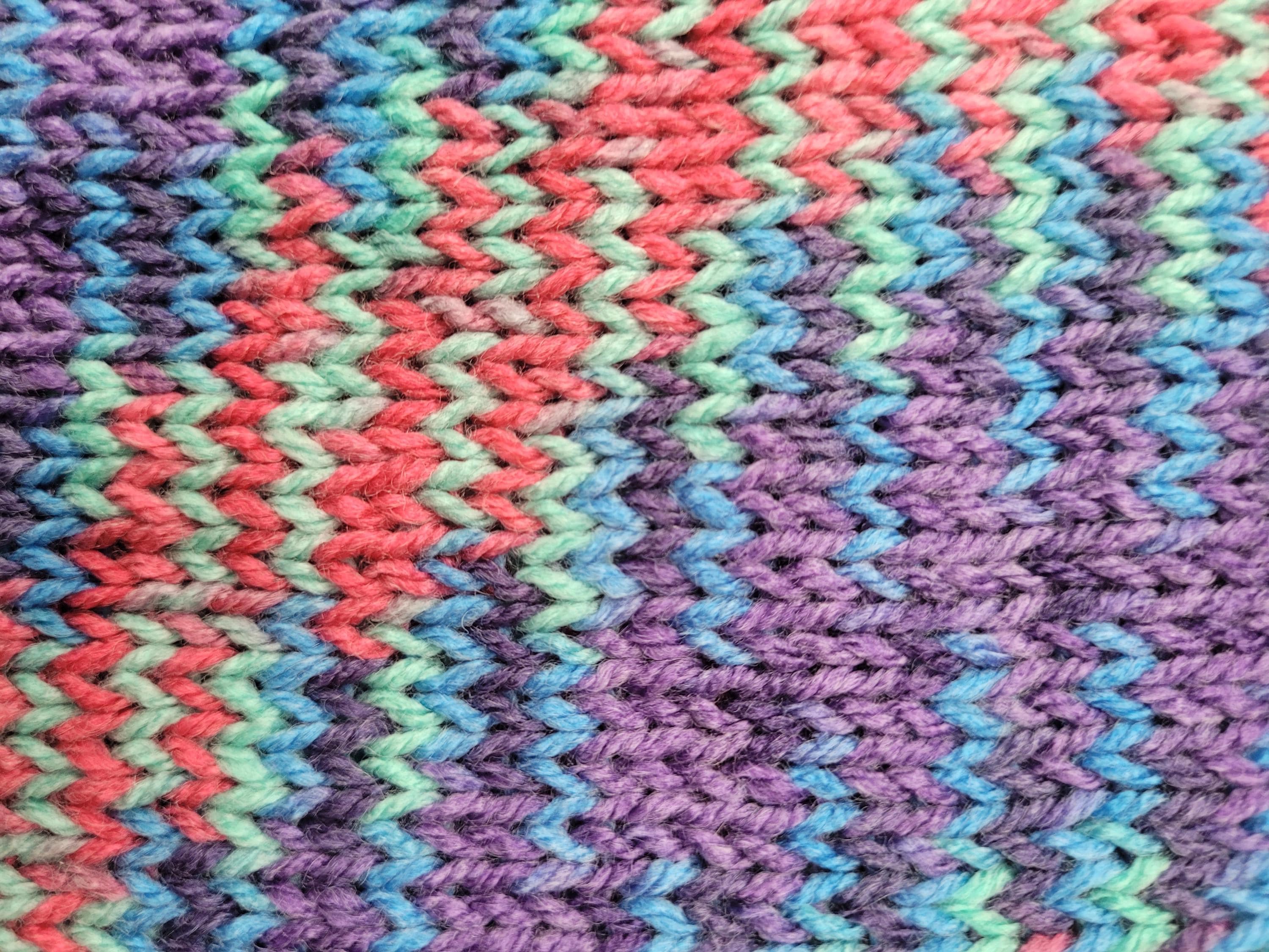 leg warmers, pink, purple, blue, acrylic and wool
