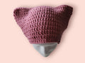 cat beanie hat pink