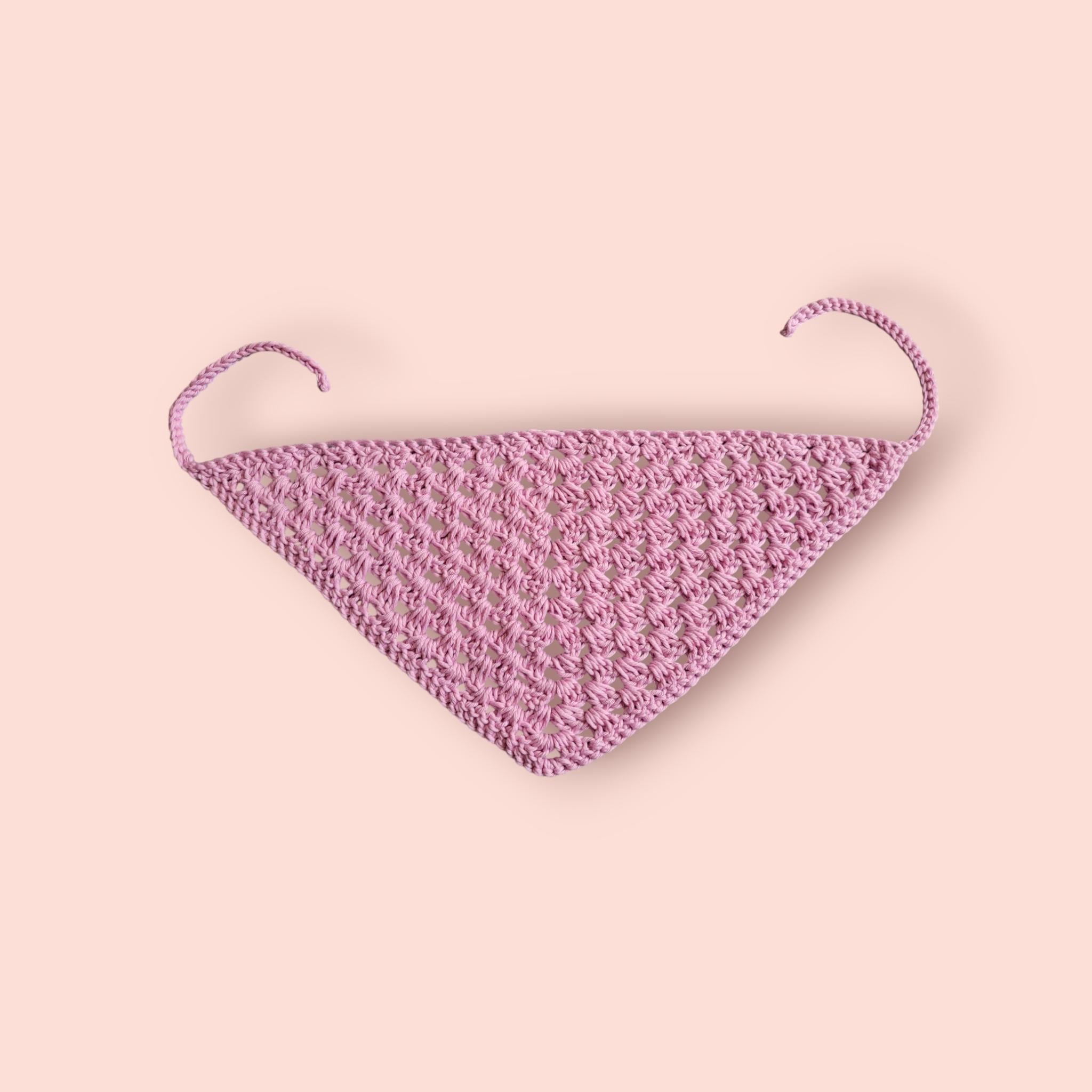 pink cotton hair bandana