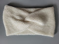 handmade ecru,  cream, off white headband,  bow style,  size L/XL