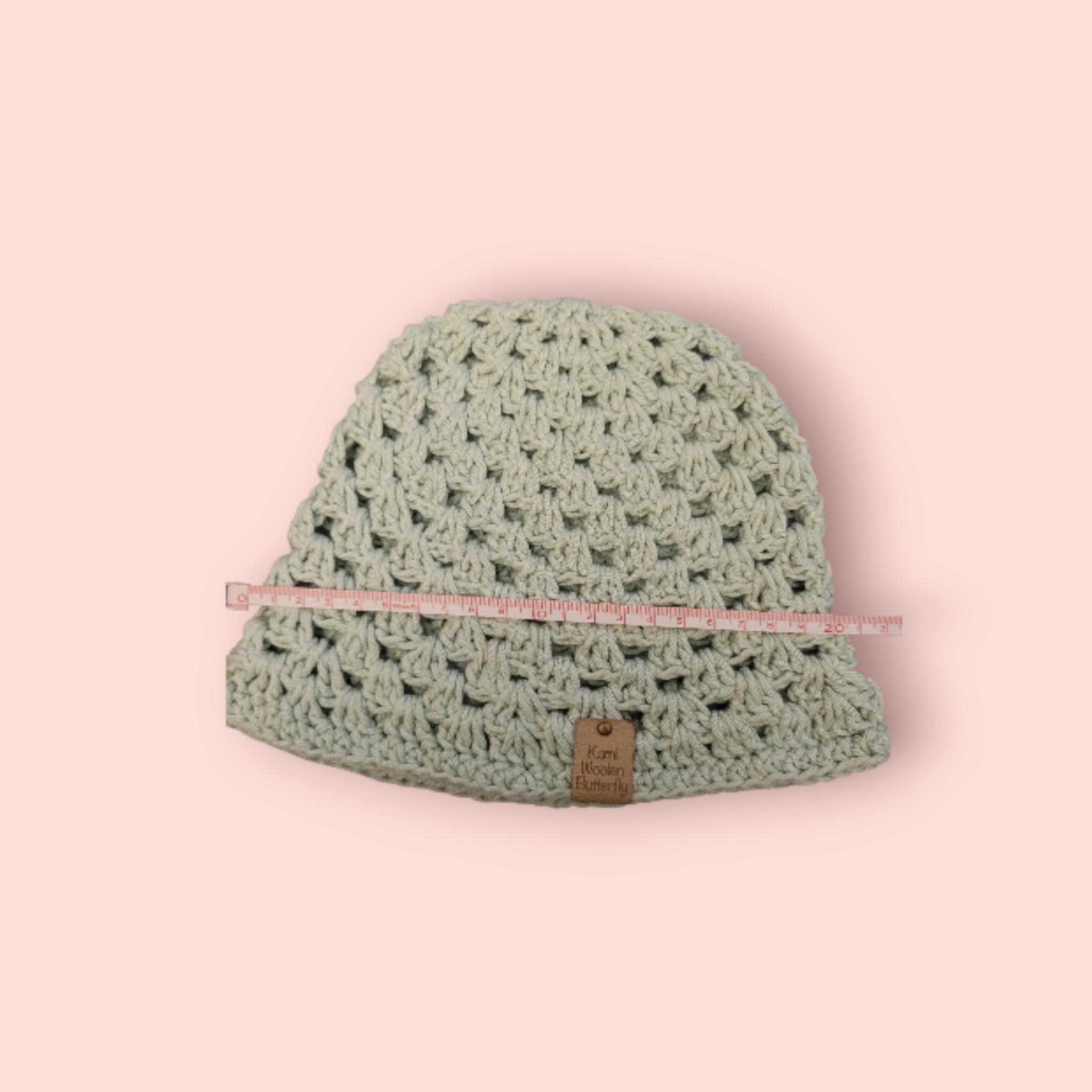 handmade crochet bucket hat, for babies or toddlers, 100% cotton