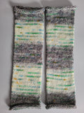 handmade leg warmers,  woolen, warm and breathable, in grey, sage, green and cream