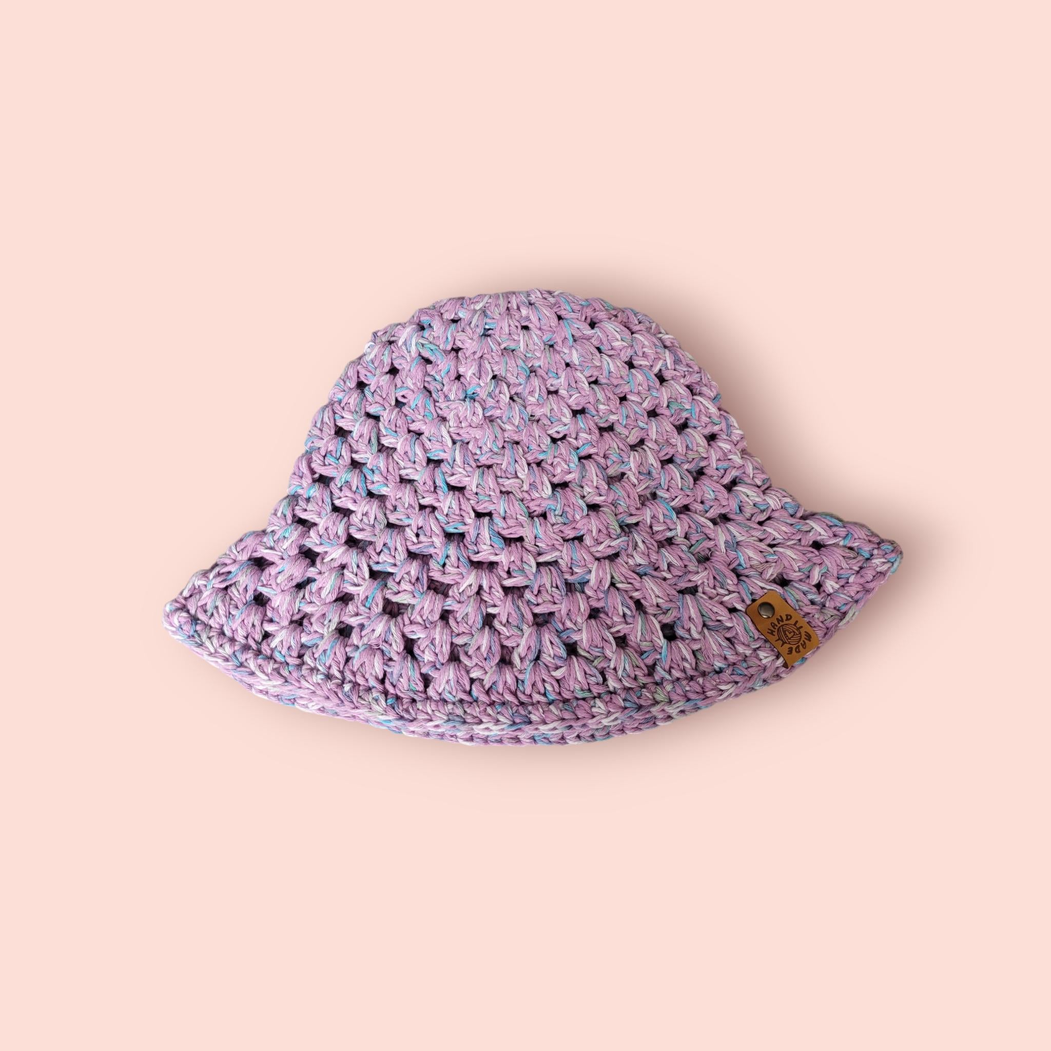 purple bucket hat, festival hat, summer cotton hat