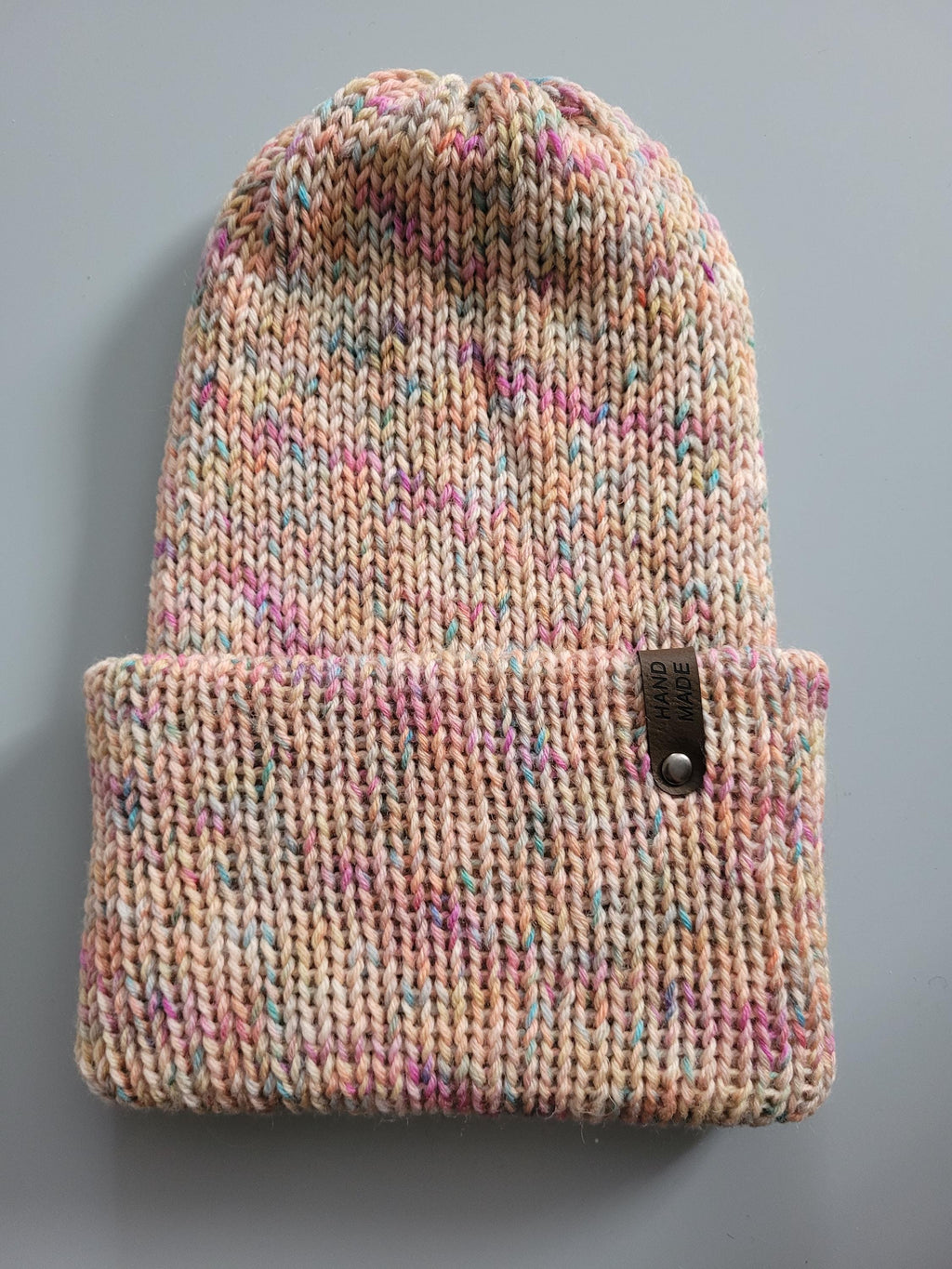 handmade beanie hat,  100% organic merino wool,  size S/M