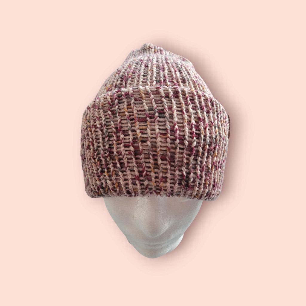 handmade beanie hat,  100% organic merino wool,  size S/M