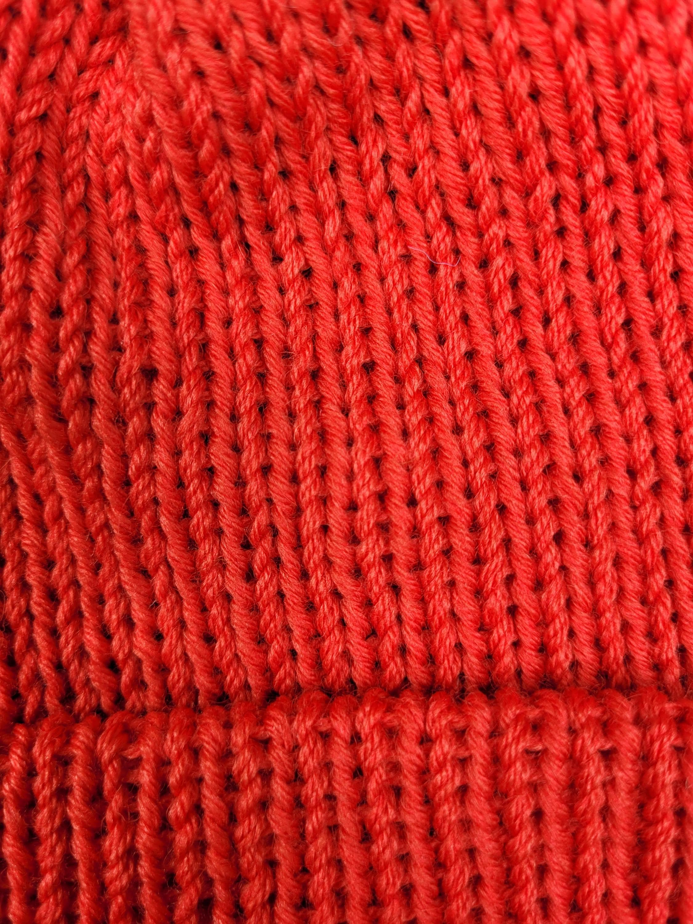 1-3 yo dark orange beanie hat, with wool, soft