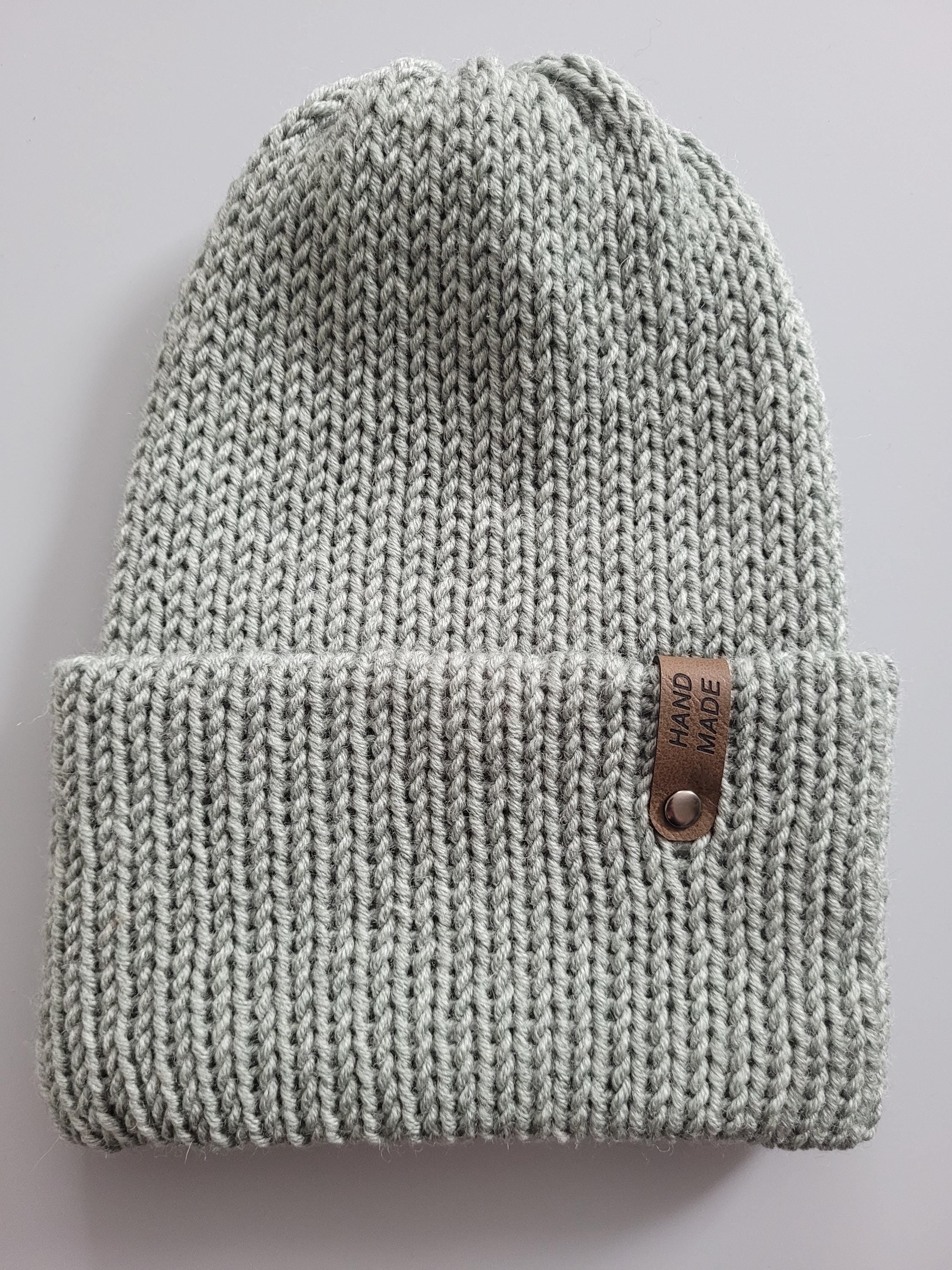 1-3 yo beanie hat, sage/ green,  pure merino wool