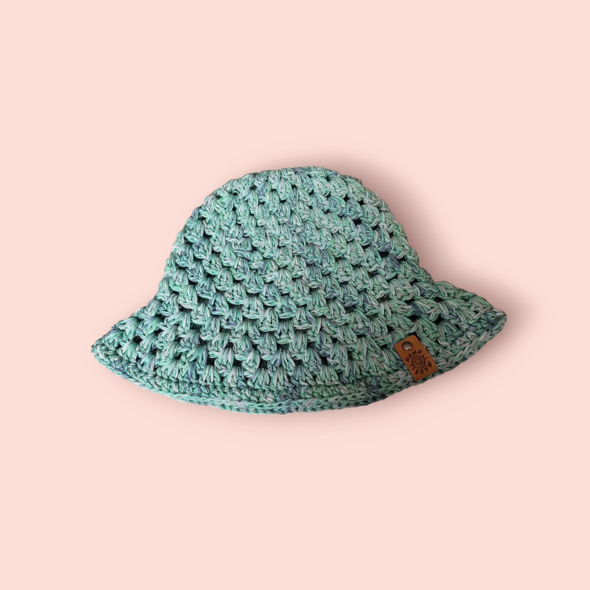 summer bucket hat,  festival hat, green,  cotton