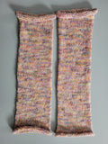 handmade leg warmers,  woolen,  warm and breathable,  in pastel rainbow colours