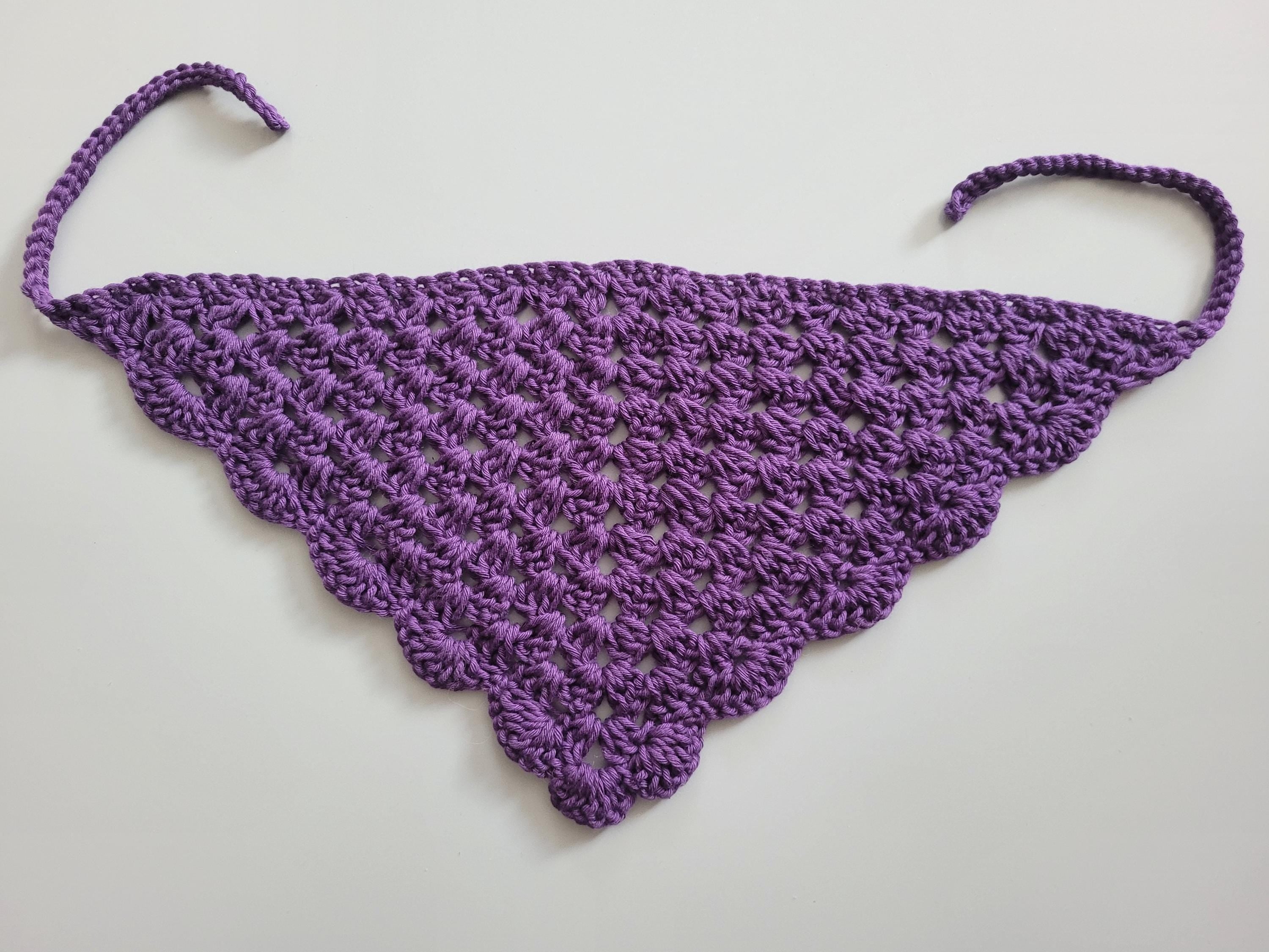 handmade purple cotton hair bandana