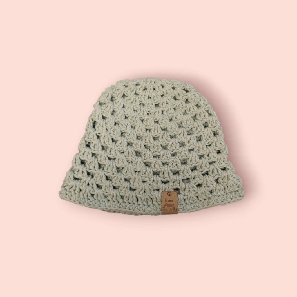 handmade crochet bucket hat, for babies or toddlers, 100% cotton